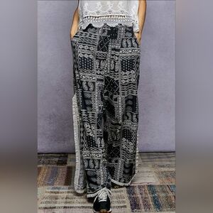 #1244 POL Moonlit Bandana Patchwork Boho Pants